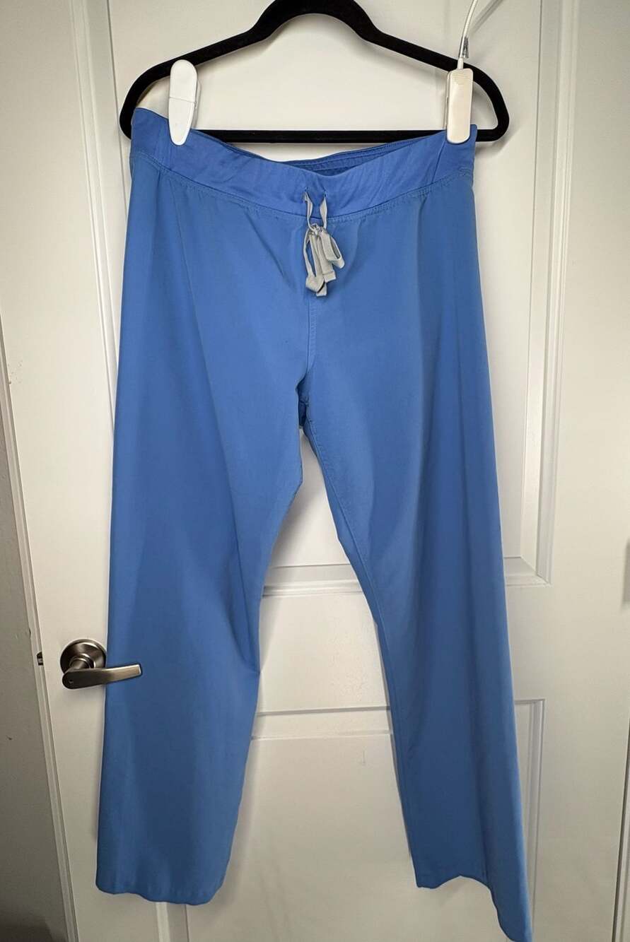 FIGS Livingston Wide Leg Scrub Pants Size M Blue